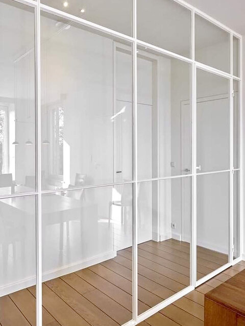 interiérové oceľové dvere biele